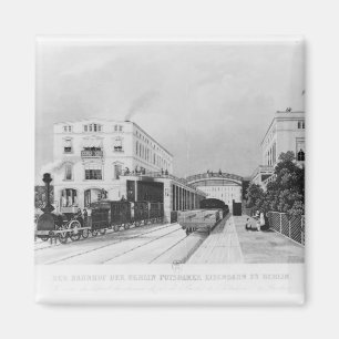 Imã A estação de comboio do trem Berlim-Potsdam