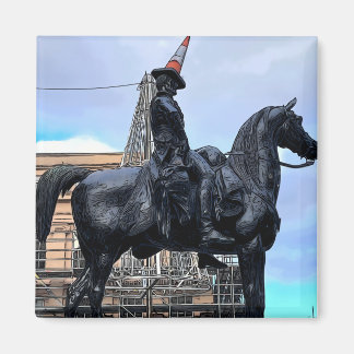 Imã A estátua Duque de Wellington com Cone de Trânsito