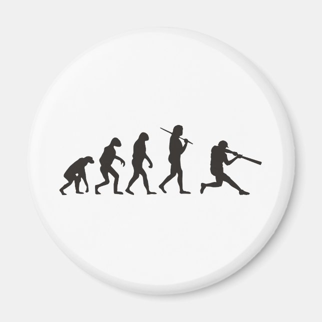 Imã A Evolução Da Bateria De Baseball (Frente)