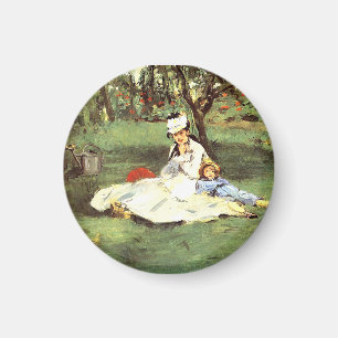 Imã A família Monet no seu jardim Edouard Manet