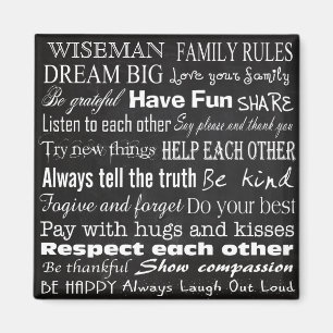 Imã A família ordena o ímã feito sob encomenda