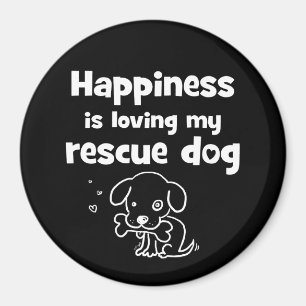 Imã A felicidade está amando meu cão do salvamento