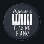Imã A Felicidade Pianista Inspiracional está a Tocar P<br><div class="desc">Vintage e design retrô para músico,  pianista,  orquestra e amante de música. Legal e engraçada mercadoria design para pianista. Perfeito para professor de piano,  cantor e compositor. presente de Natal e excelente para neto,  mãe,  neta,  pai,  filho,  filha,  irmão,  irmã,  amigos,  colega e colega de trabalho.</div>