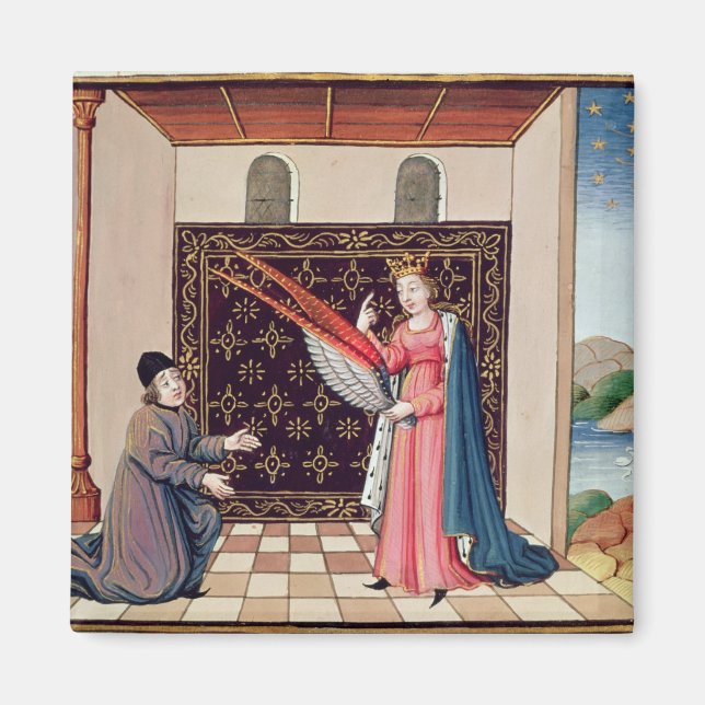 Imã A Filosofia da Senhora oferece asas de Boethius (Frente)