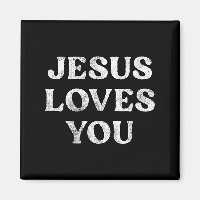 Imã A Frase Jesus Te Ama Em Um  (Frente)