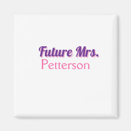 Imã A futura Sra. adiciona namebride parte da solteira