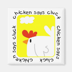 Imã A galinha diz o camiseta e os presentes do Cluck