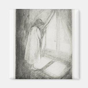 Imã A Garota Na Janela 1894 Por Edvard Munch