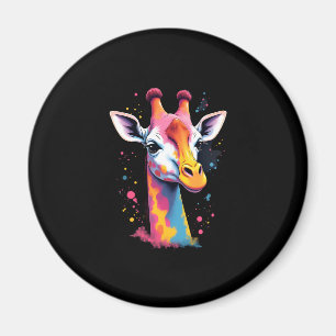 Imã A girafa colorida para o engraçado
