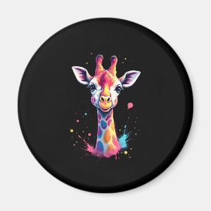 Imã A girafa colorida para o engraçado