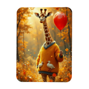 Ímã A Girafa e o balão vermelho