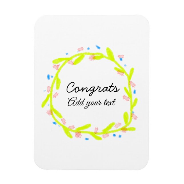 Ímã A graduação mínima simples de parabéns adiciona (Vertical)