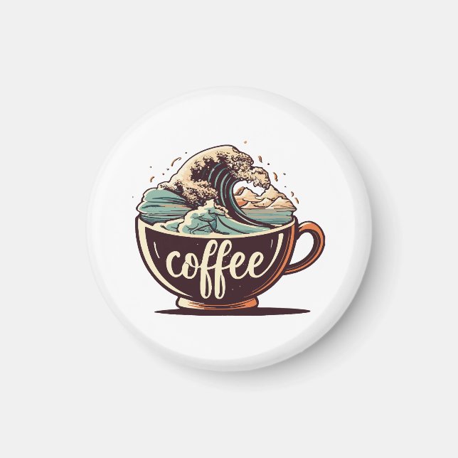 Imã A Grande Onda De Café (Frente)