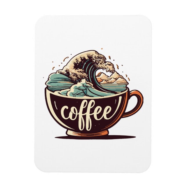 Ímã A Grande Onda De Café (Vertical)