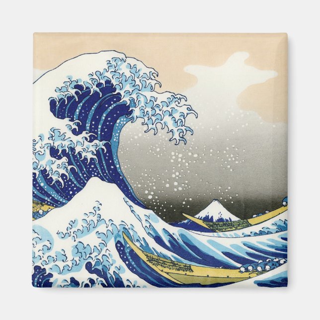 Imã A grande onda de Kanagawa Katsushika Hokusai (Frente)