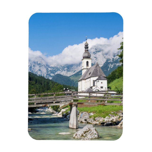 Ímã A igreja paroquial de Ramsau na Baviera, Alemanha (Vertical)