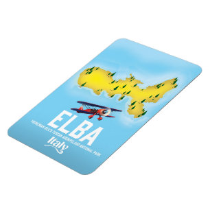 Ímã A Ilha de Elba, mar Tyrrhenian, Tuscan, poster de