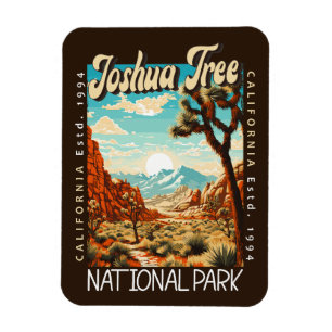 Ímã A Ilustração do Parque Nacional de Joshua Tree fic