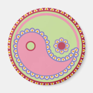 Imã A ioga fala o bebê: Paisley Yin-Yang
