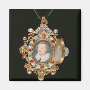 Imã A Joia Gresley, com retratos miniatura de Sir