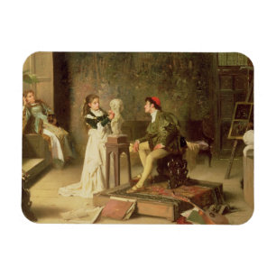 Ímã A jovem escultora (óleo na canvas)