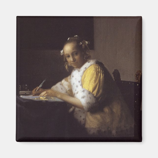 Imã A Lady Escrevendo (Frente)