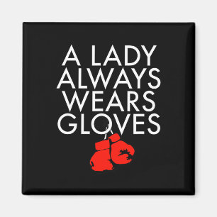 Imã A Lady Sempre Veste Luvas Boxando Treinador Do Ven