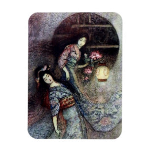 Ímã “A Lanterna Peônia” por Warwick Goble