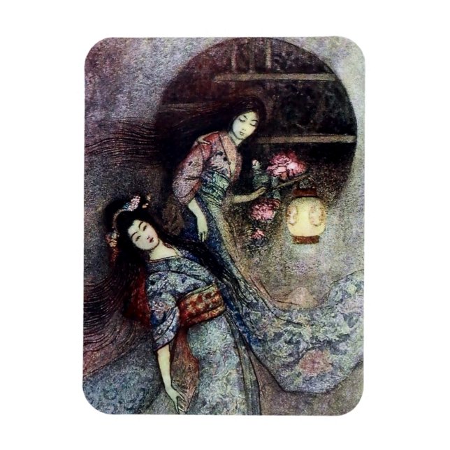 Ímã “A Lanterna Peônia” por Warwick Goble (Vertical)