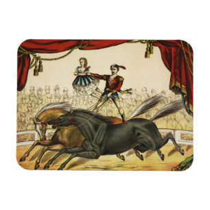 Ímã A Lei De Dois Cavalos, Circo, Circo, Circa 1874.