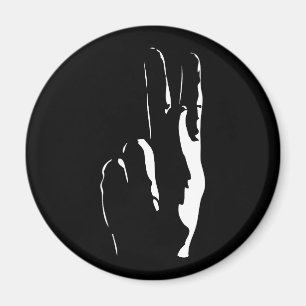 Imã a letra K em linguagem gestual