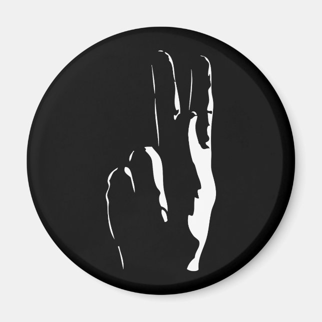 Imã a letra K em linguagem gestual (Frente)