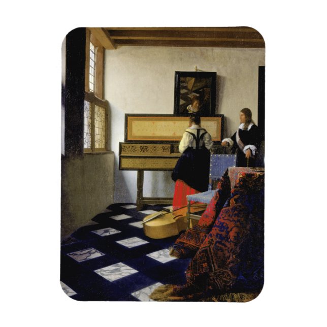 Ímã A lição de música de Johannes Vermeer (Vertical)