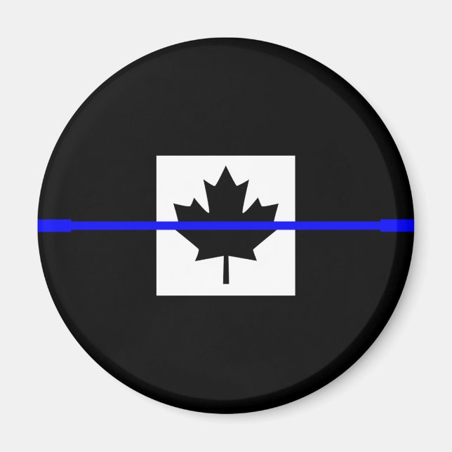 Imã A linha azul-fina simbólica na bandeira canadense (Frente)