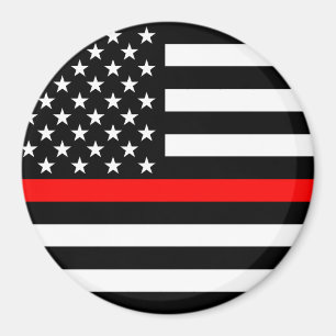 Imã A linha vermelha fina decoração da bandeira