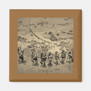 Imã A Longa Linha Da Praia De Omaha