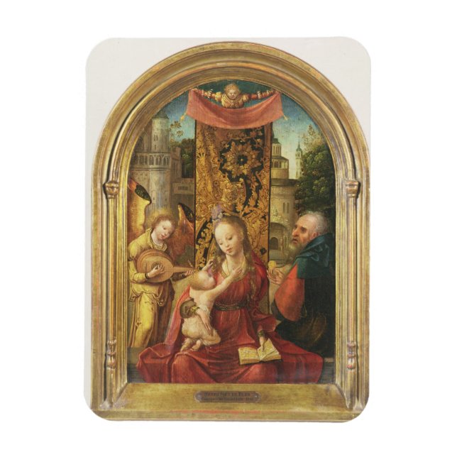 Ímã A Madonna e a Criança Enthroned (Vertical)