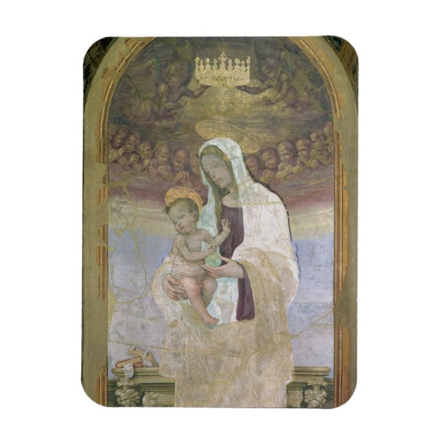 Ímã A Madonna e a Criança, um detalhe do Tabernacl (Vertical)