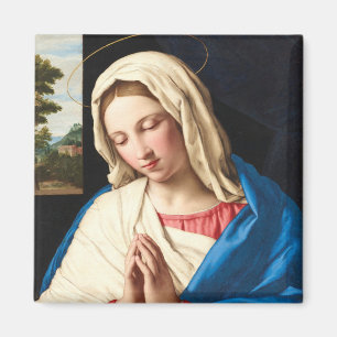 Imã A Madonna na oração, uma paisagem além