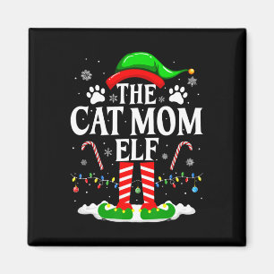 Imã A Mãe do Gato Elfa Natal Gatos Divertidos Amante d