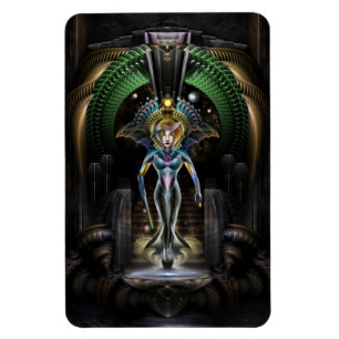 Ímã A Majestade De Trilia Fractal Fantasy Retrato