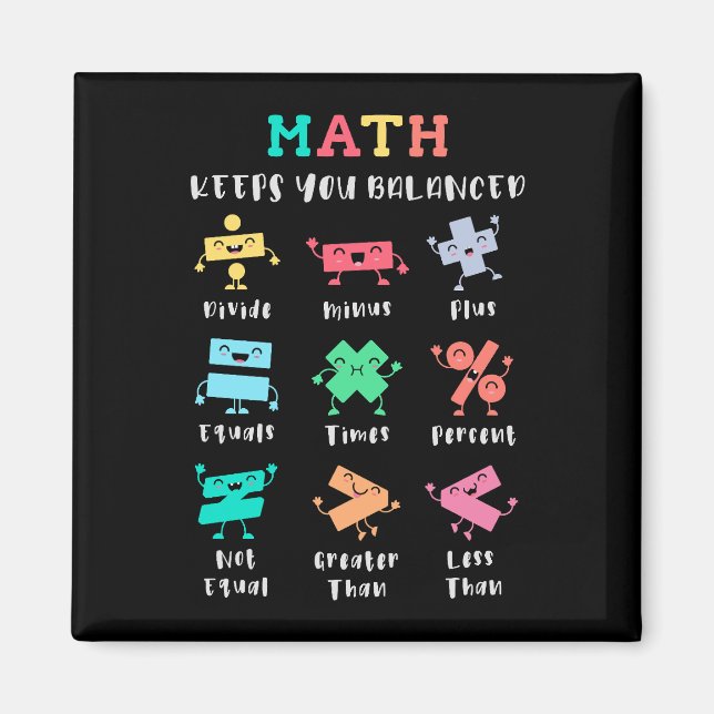 Imã A matemática mantém você equilibrado (Frente)