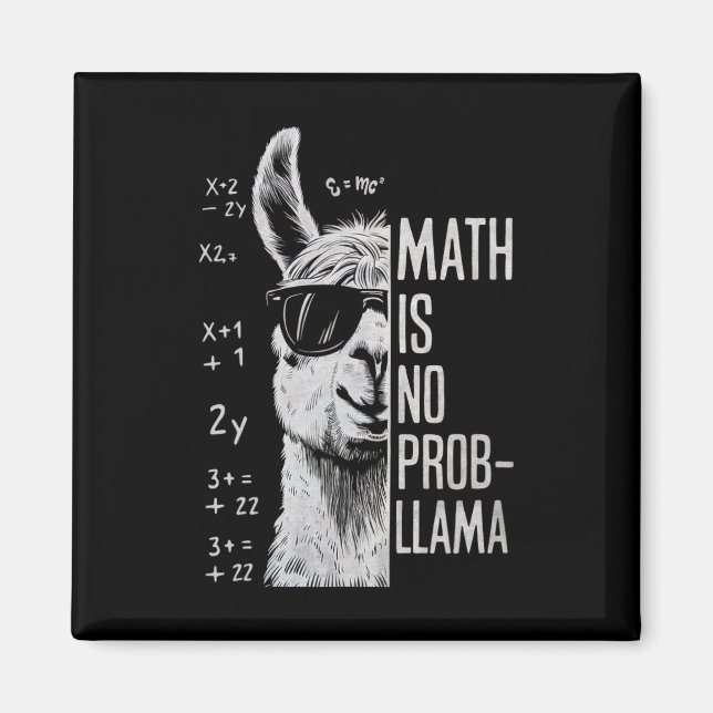 Imã A Matemática Não É Prob-llama Llama Engraçado Home (Frente)