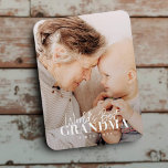 Ímã A melhor avó do mundo desde 20XX Foto simples em c<br><div class="desc">Esta design simples e moderna é composta por tipografia serif e cursiva e adiciona uma foto personalizada</div>