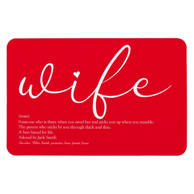 Ímã A melhor definição de esposa do mundo (Horizontal)