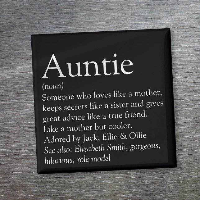 Imã A melhor definição de tia do mundo (World's Best Ever Aunt Auntie Definition Magnet)