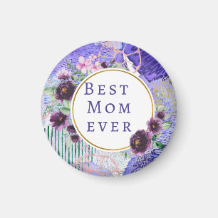 Imã A melhor mãe de sempre em roxo