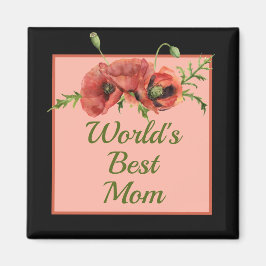 Imã A Melhor Mãe do Mundo Floral bonito