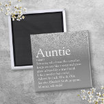 Imã A melhor tia do mundo, a titia definição de prata<br><div class="desc">A melhor tia do mundo,  Tia da definição de tia,  Silver Glitter personalize seu íman especial,  Tia ou Tia,  para criar um presente exclusivo. Uma maneira perfeita de mostrar a ela o quão incrível ela é todos os dias. Projetado por Thisnotme©</div>