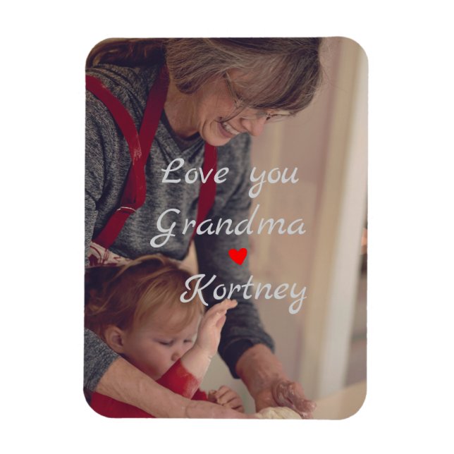Ímã A melhor vovó de colagem fotográfica que te amamos (Vertical)